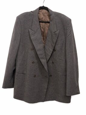 Carlo Rosselli Men’s Vintage Double Breasted Blazer Italian Wool Houndstooth 46